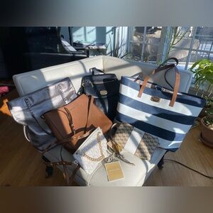 Michael Kors Handbag Bundle Lot 6 – Tote, Leather Backpack, Belt Bags, Crossbody